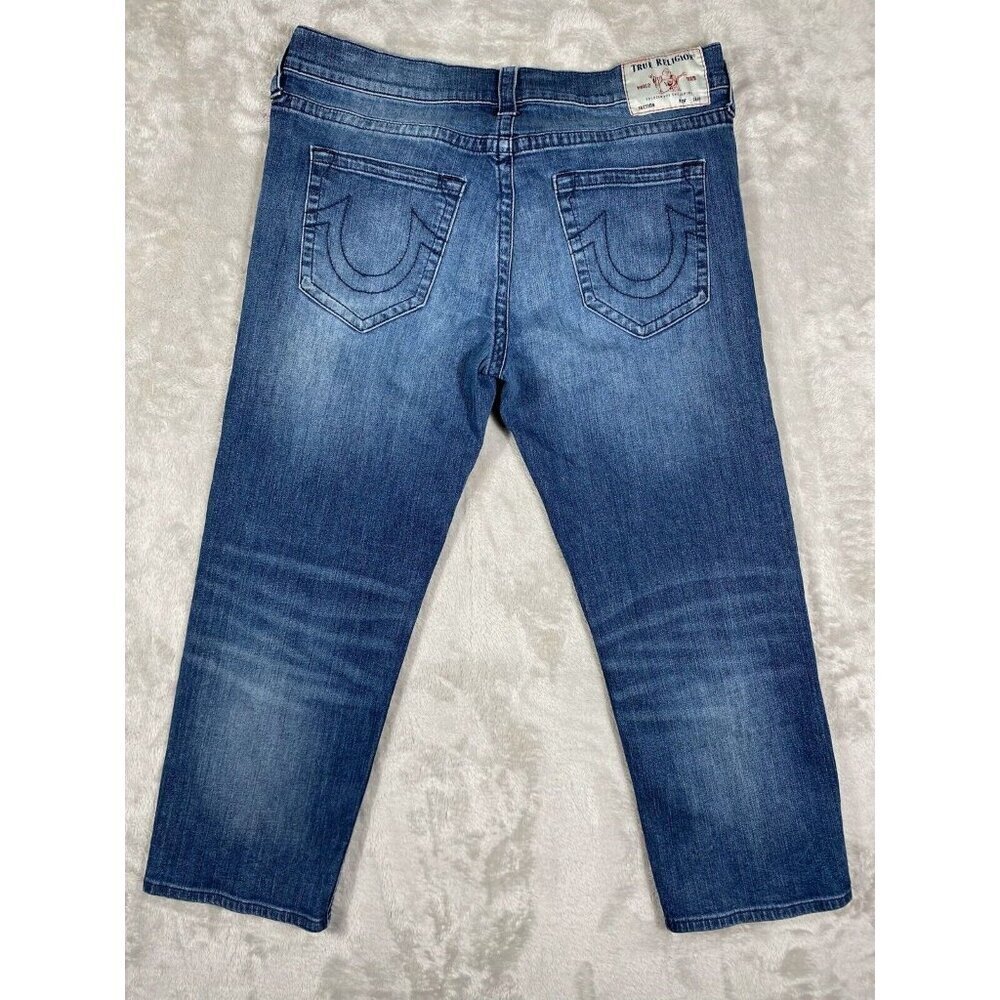 True Religion Devin Loose Straight Jeans Men’s Size 36X26 Medium Wash - Picture 2 of 14